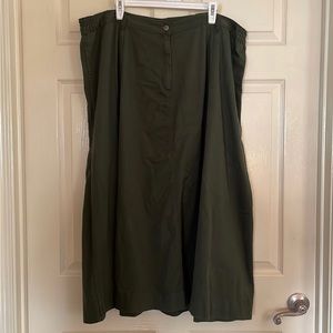 Army green, khaki skirt, plus size